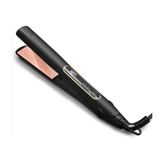 RUNCTY Hair Iron, Straight, Equipped with negative ions, 5-level temperature control, 150-230, Rapid heating reduces damage, Digital display, 25mm,