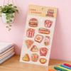 3D Stickers Embossed Adorable Assorted Decals Mini Hamburger Cartoon 3D Stickers for Boys Girls Children Teens Students Laptop