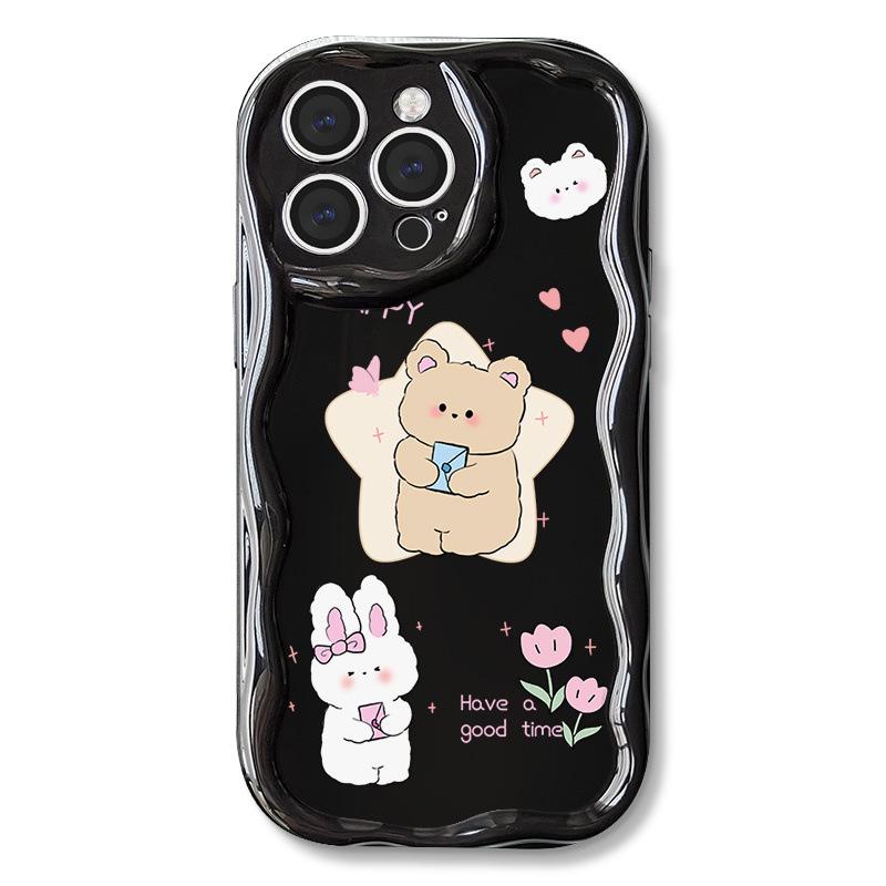 

Мягкий силиконовый чехол Zhitai для iPhone 16 Pro Max, совместим с iPhone 15/14Pro/12, кремовый узор iPhone 6