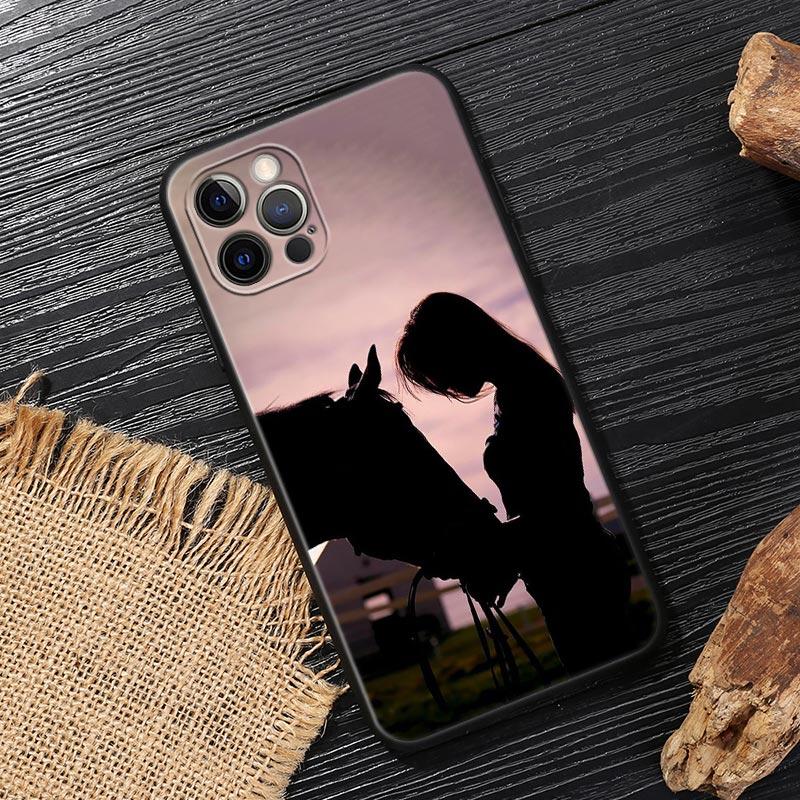 Galloping Horse Animal Funda For Iphone 14 Case For iPhone 15 11 12 13 Mini 14 Pro Max XS X 7 8 Plus 15 Cases Soft Cover Horses