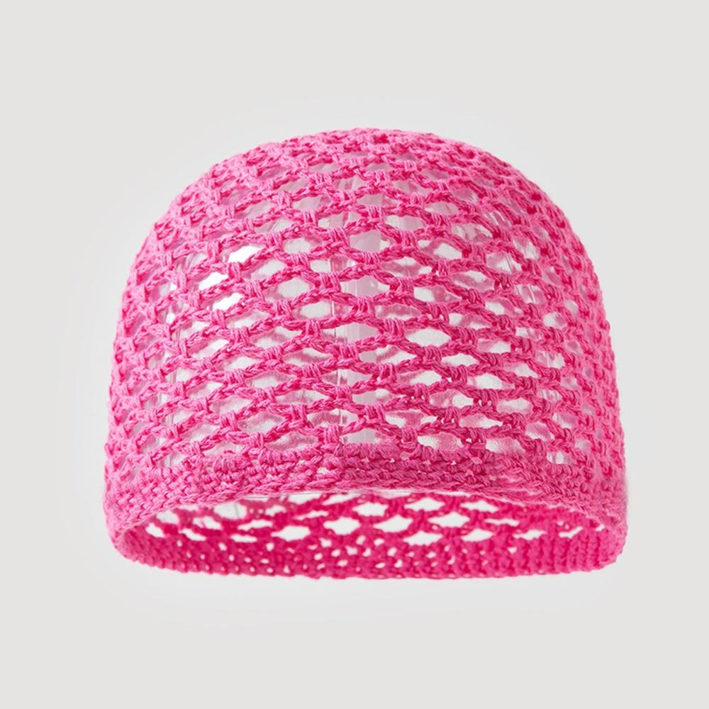 Elegant Crochet Hat Thin Bohemian Style Beanies Fashion Hollowed Out Knitted Hat Girls розы красного