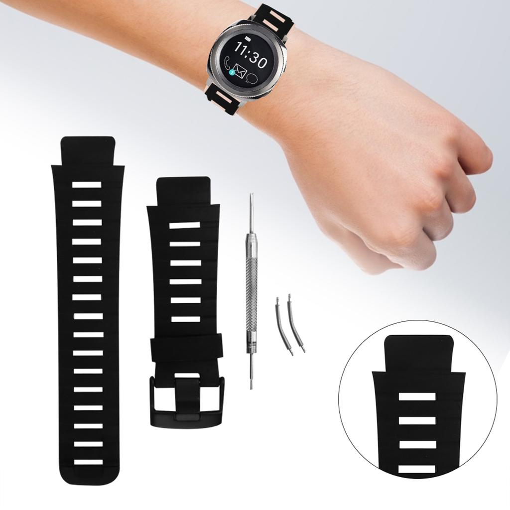 Utomhus Gummi Klockarmband Klockrem Ersättningstillbehör för SUUNTO X-LANDER