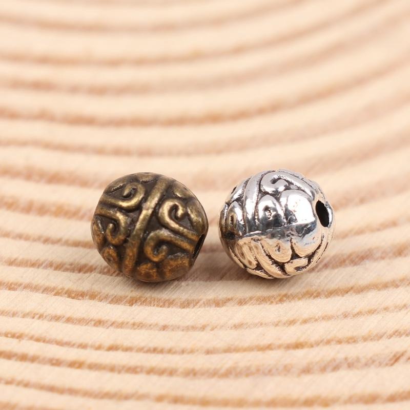 20 Stück Vintage Legierungsperlen Antike Metall Lose Abstandshalterperlen Für DIY Armband Halskette Handwerk Schmuckherstellungszubehör