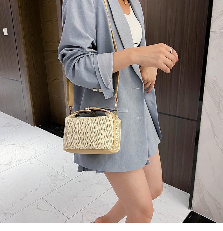 2025 Spring/Summer Women's Trendy Korean Style Straw Woven Crossbody Bag