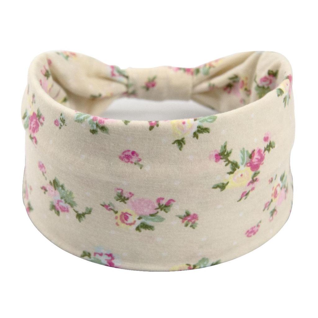 Bohemian Retro Yoga Headband - Wide-Brimmed, Sweat-Absorbent, Elastic Cotton Hair Accessory