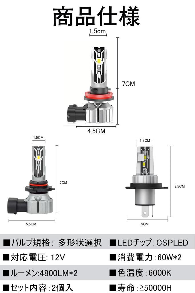 HB4 LED Nebel HB4 LED Scheinwerfer, Hb4, LED Nebelscheinwerfer, 60W, Weiß, 6000K, 9006