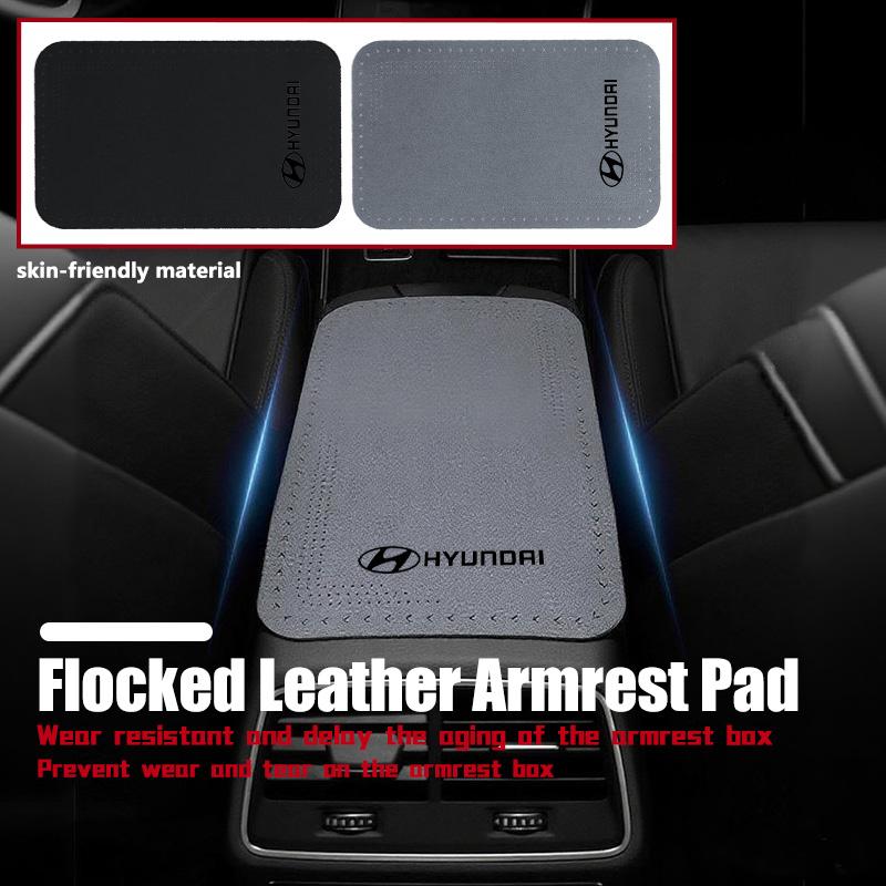 Car Armrest Leather Cover Cushion Center Console Protector Pad For Hyundai Genesis N-LINE I10 I20 I30 I40 IX20 IX35 Kona Tiburon XX5