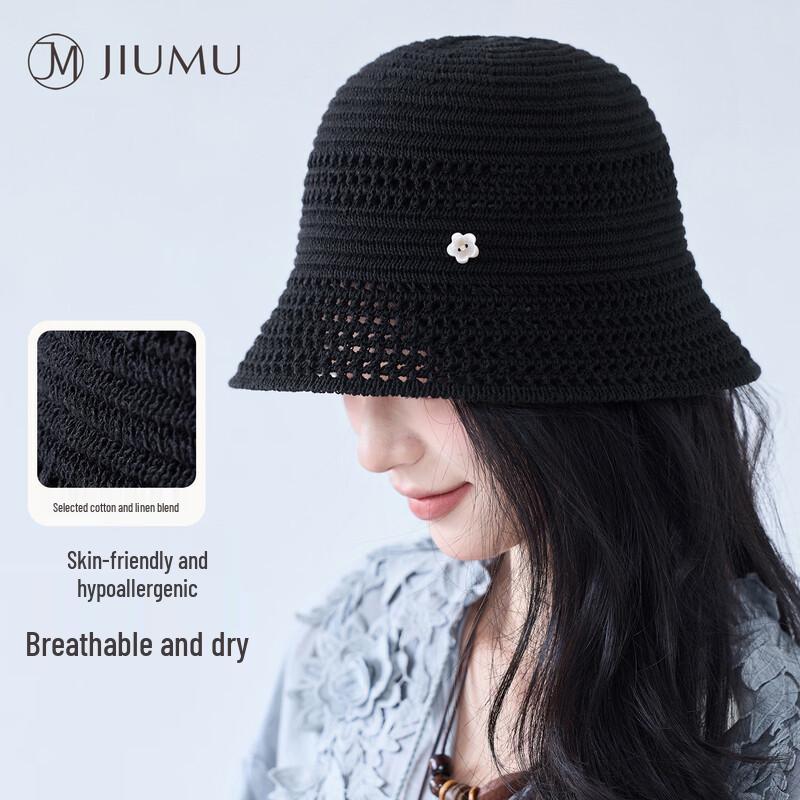 JIUMU Women s Linen Summer Sun Hat чёрный