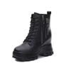 2025 Women's Platform Martin Boots, Genuine Leather with Height Boost, Plus Velvet, Ideal for Autumn/Winter.