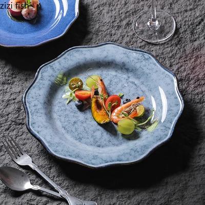 Kiln Changes Keramik-Spitzenteller, Vintage-Steakteller, Grillteller, Dim-Sum-Snackteller, Molekularküche, kreatives Geschirr