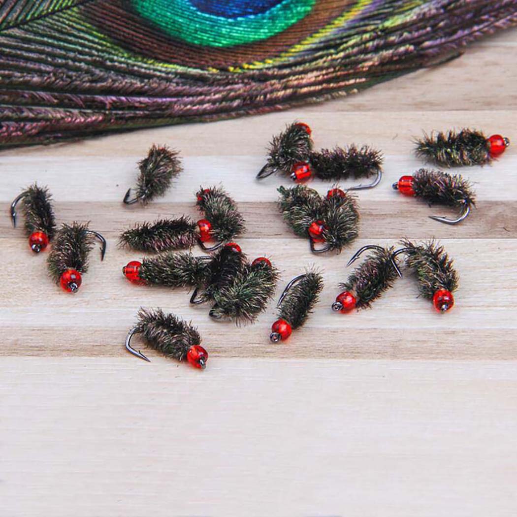 5/10 шт. нимфа Scud Fly Bug червь форель рыболовные мухи искусственные насекомые — фото 13