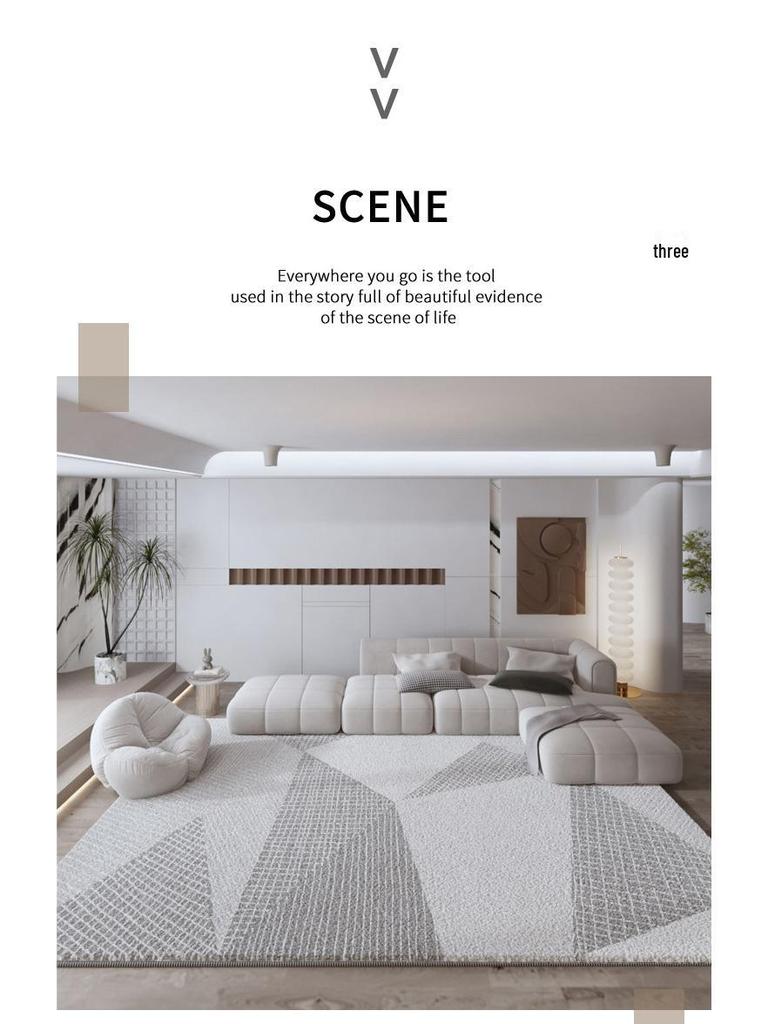 Modern Nordic Non-Slip Living Room Carpet - Versatile Floor Mat for Bedroom, Bay Window, Coffee Table, or Bedside Use