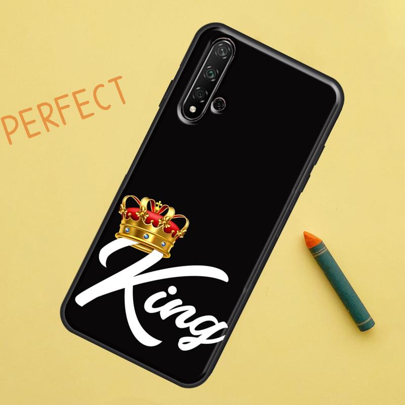 King Queen Crown For Huawei Nova 12s 11i 7i 8i 12i Y73 Y70 Y90 Y60 Y72 Y61 Y91 9 10 SE P40 Lite P30 Pro Case
