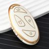 SKCW6 7 Buttons New TPU Car Remote Key Case Cover Shell for Hyundai Ioniq 6 Grandeur GN7 Kona 2023 Auto Key Protective Case Gold Edge