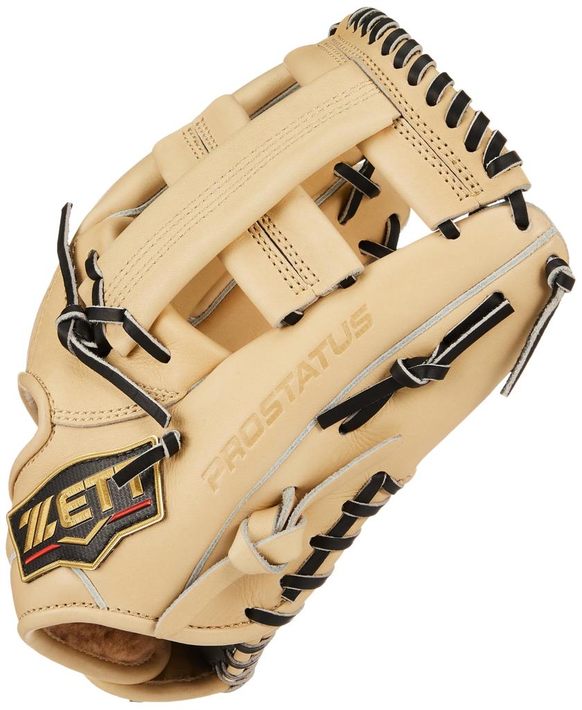 ZETT Pro Status SE Softball Glove for Second and Yoshikawa Naoki Pastel Brown X Black BRGB265S Shortstop, Type, (3219), Right-Handed Throw,
