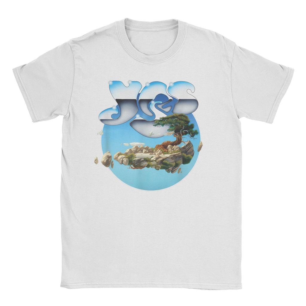 Funny Chrome Logo Yes Band T-Shirt Men Women's Round Collar 100% Cotton T Shirt 80s Rock Tour Short Sleeve Tee Shirt Clothes