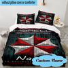 Custom Name 3PCS Umbrella Resident Emblem Bedding Set, Including 1pc Duvet Cover And 2pcs Pillowcases, Suitable for Dorms and Bedrooms Gift