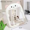 Cartoon Dressing Mirror Makeup Mirror Thick Folding Flip Student Portable Compact Makeup Mirror Table Desktop Mirror