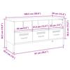 TV Stand White 100.5 x 39 x 50.5 cm Steel