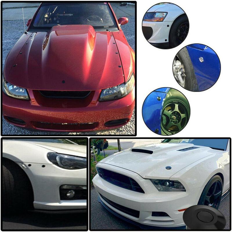 4pcs Black Push Button Quick Release Car Bumper Hood Pin Bonnet Lock Latch Clip For All Car Models