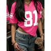 T-shirt V Neck Casual Fashion Y2k Colorful Butterfly T Shirts Women Short Sleeve Tee Shirt