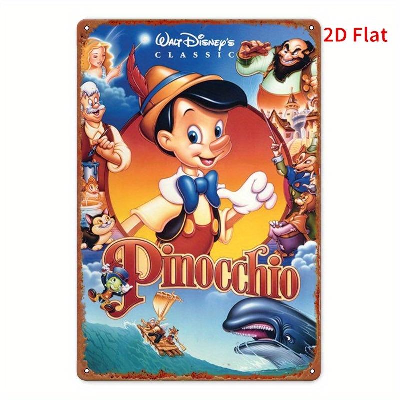

One Piece 20.32x30.48 cm Iron Hanging Wall with 2D Effect, Suitable for Home Decor Featuring Classic Pinocchio Character Desig 20x30cm（7.8x11.8inch）