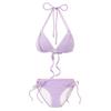 Japanese and Korean Texture Split Swimsuit, Small Breasts Gather Pure Purple Bikini New