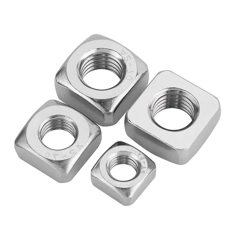304 Stainless Steel Rustproof Durable Square Nut DIN557 M3 M4