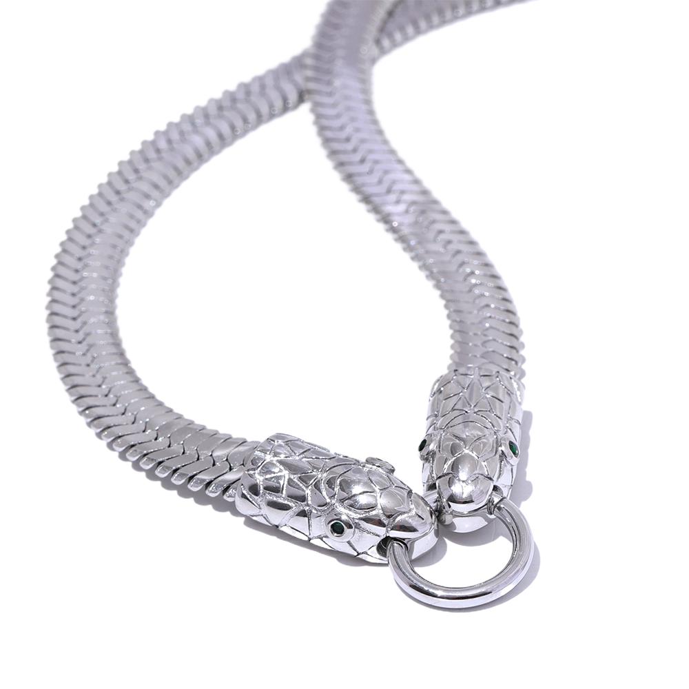 Yhpup 35+7cm Fashion Stainless Steel Snake Chain Choker Necklace for Women Gold 18K PVD Plated Temperament Charm Jewelry New