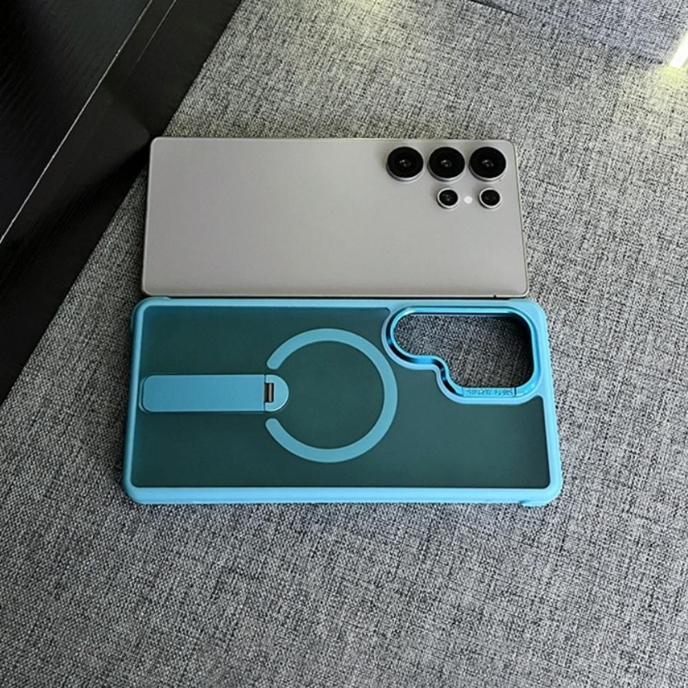 Matte magnetische Faltständer-Hülle für Samsung S25 Ultra S24 FE S26 S23 S26 Ultra für Magsafe kabellose Ladeabdeckung