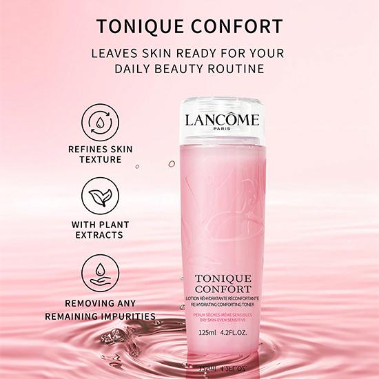 Lancôme Tonique Confort Re-Hydrating Comforting Toner, Dry Skin-Even Sensitive For Improved Skin Hydration  4.2 FL.OZ./125ML