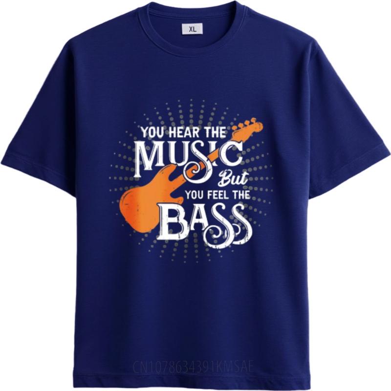 Workout Boys Crew Neck T Shirt Plus Size You Hear The Music But You Feel The Bass Stylish Teenagerss Male T Shirt New Tops
