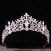 DIEZI Baroque Vintage Princess Queen Bridal Crown Headwear Crystal Tiara For Women Wedding Crown Hair Dress Accessories Zircon