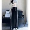Women's High Waist Wide Leg Pants Loose Sweatpants Casual Striped Trousers for Spring Daily Wear