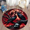Free Shipping! Mystical Ravens and Moon Carpet for Gothic Decor Round Carpet for Home Sofa Bedroom, Gift