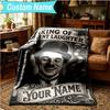 1PC Custom Name Blanket Silent Laughter Charlie Flannel blankets Patterns Throw Blanket All-Season Soft Gift for Couch, Bed, Camping, Birthday gifts