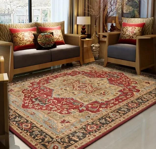 Bohemian Retro Anti Slip Area Mat Living Room Bedroom Baby Room Indoor Home Garden Mat Outdoor Garden Living Room Carpet Decor