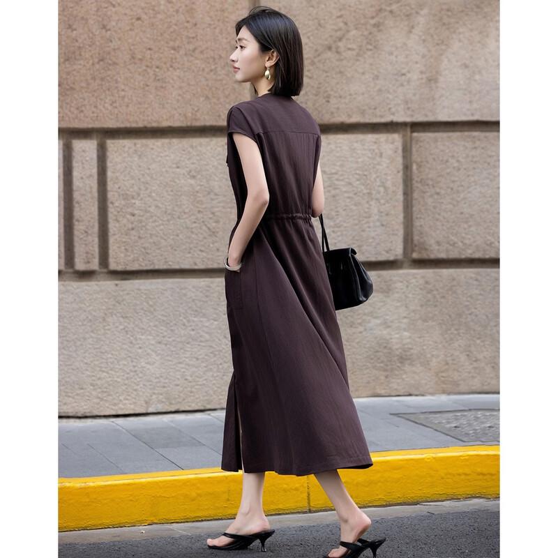 Elegant V-Neck Cap Sleeve Summer Dress
