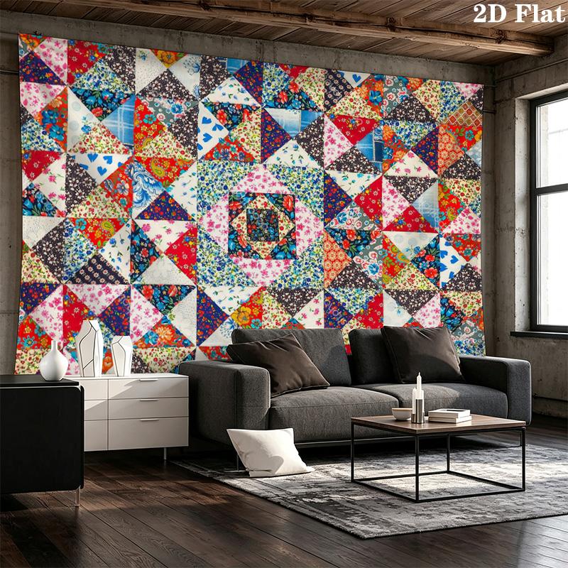 Retro Geometric Pattern Home Decor Tapestry, Wall Hanging, Decorative RV Wall Cloth.MGT0918136