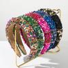 Bohemia Style Chunky Gemstone Headband Colorful Raw Stone Crystal Hairband Heavy Work Ethnic Style Hair Accessories