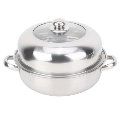 28CM Edelstahl Einzigen Schicht Suppentopf Hotpot Lebensmittel Dampfer Topf Kochgeschirr Haushalt Kochen