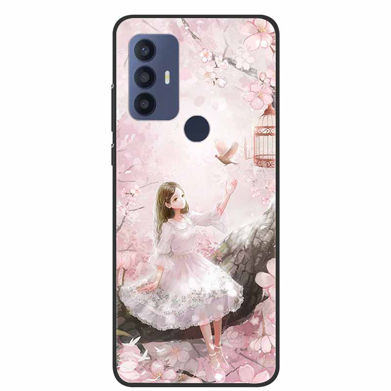For TCL 30 SE Case Soft Silicone Marble TPU Black Cover for TCL 305 306 30SE 6.52'' Phone Back Cases for TCL30SE 6165H Coque New