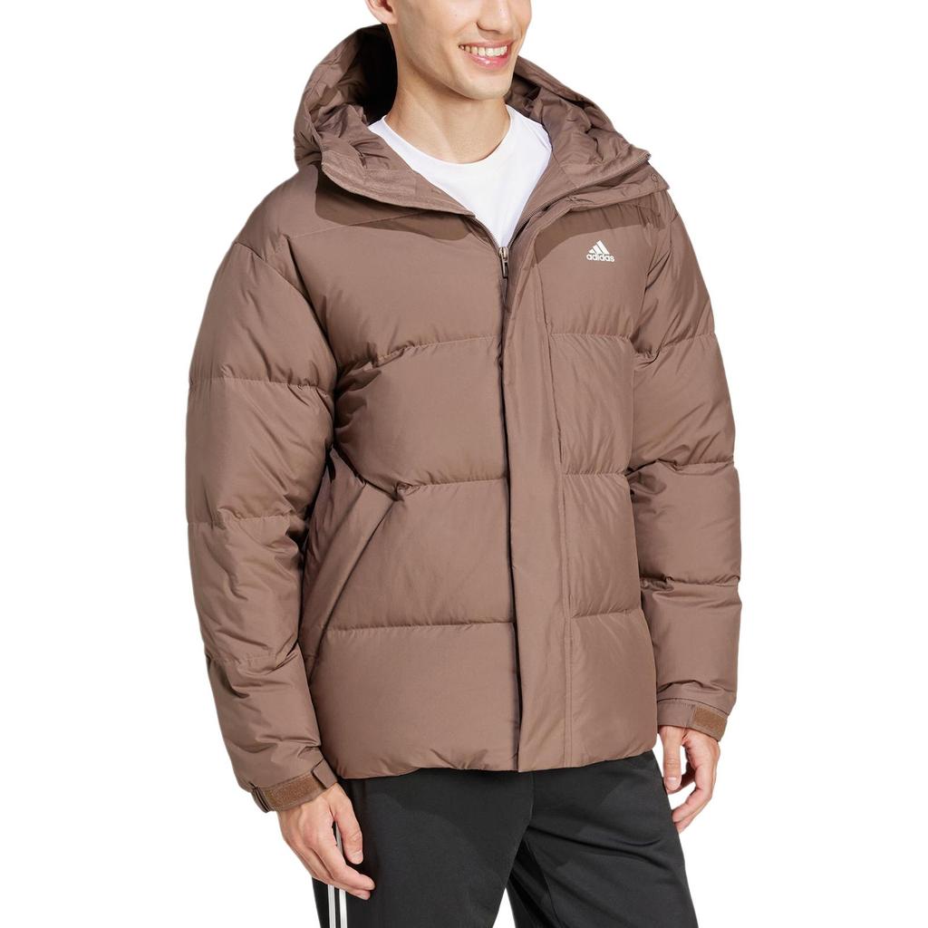 Adidas PUFFY DOWN Jacket Unisex Stratum Dark Earthy Brown JM9127