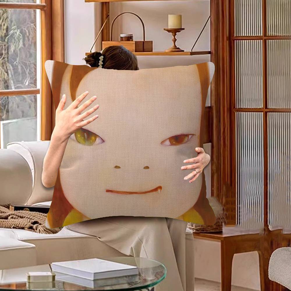 Yoshitomo Nara Dream Doll Vintage Pillow Cover For Bedroom Room And Living Room Sofa Decorative Cushion Cover
