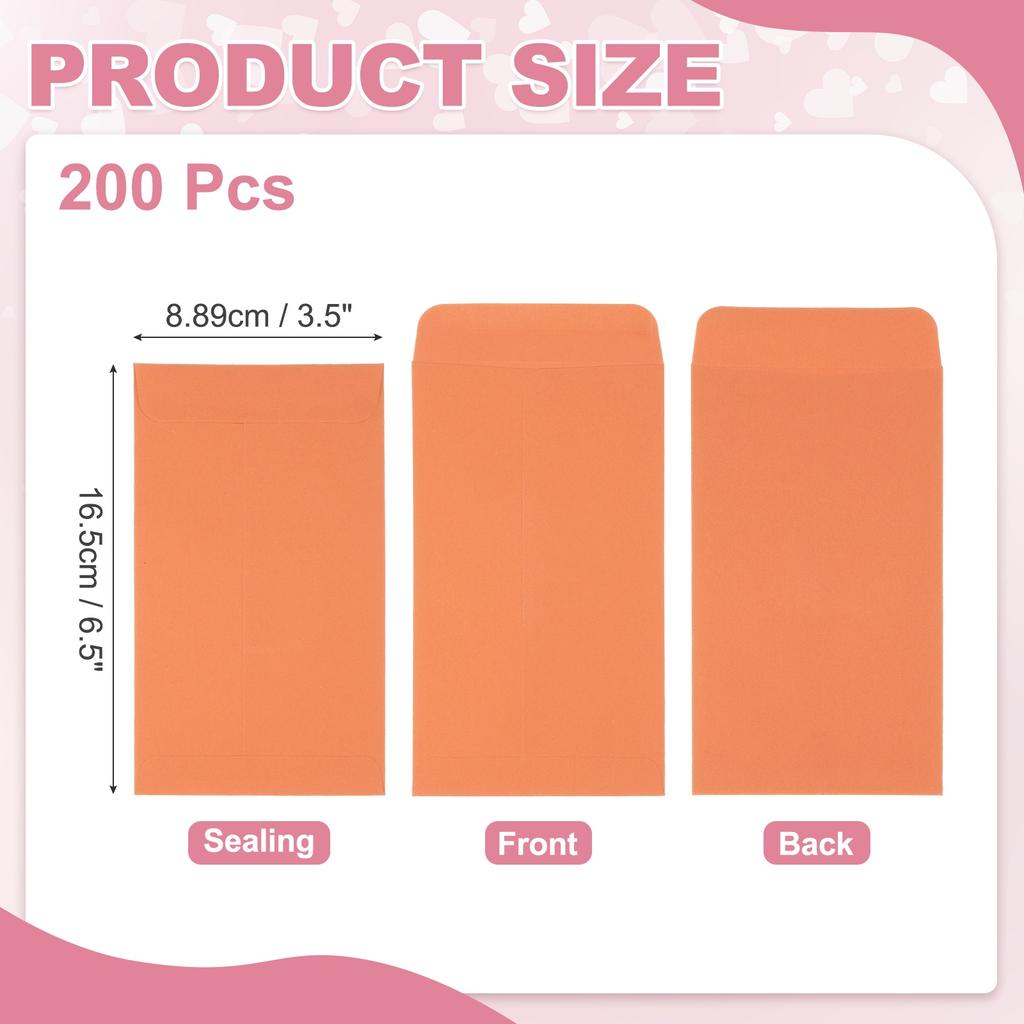 200Pcs 16.5x8.89cm Money Envelope Cash Envelopes Money Holder Bags Budgeting Saving Challenge Letter for Gift Checks Ticket Card