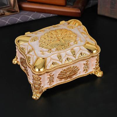 Neuer großer Pfauen-Schmuck Europäische Metall-Schmuckschatulle High-End-Hochzeitsgeschenkbox Aufbewahrungsbox Schmuckstück