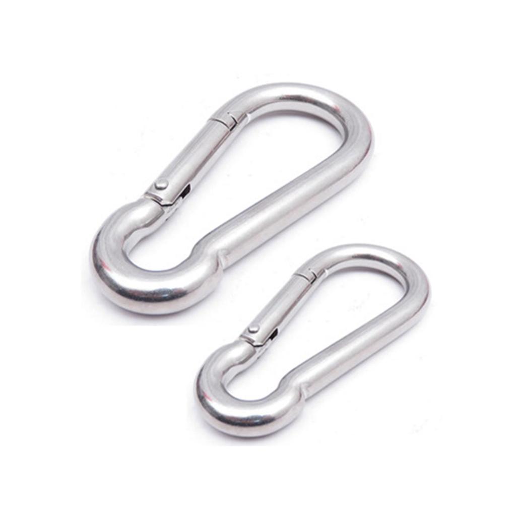 5Xcarabiner Clip Snap Hook Spring Loaded Steel Karabiner 8Mm Thickness