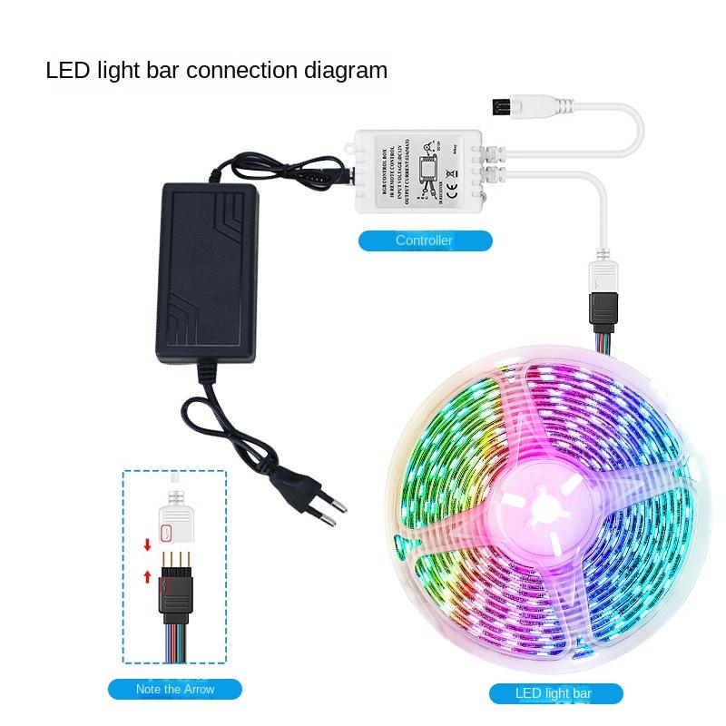 32FT 10m Set 12V 18Leds/m LED RGB Smart Strip Light With Remote Control for Home Living Room Multi Color LED Strip Decor Light