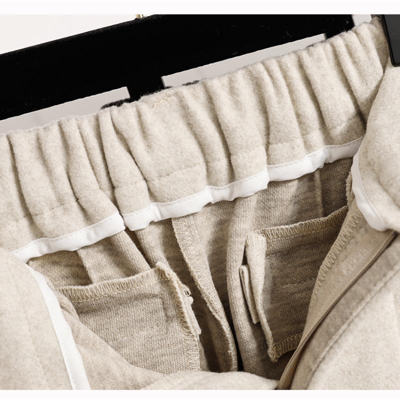 DIMANAF 2025 Autumn Winter Women Plus Size Pants Thick Warm Fashion Lady Long Pants Oversized Loose Bottoms