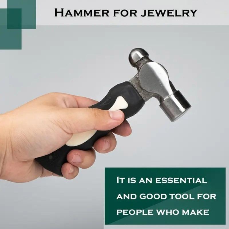 Compact Round Headed Hammer Jewelry Making Hammer DIY Tool Chasing Hammer Hammer for Woodworking and Jewelry Crafting